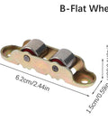 Boss Level Heavy Duty Stainless Steel Sliding Door Wheels Double Groove Roller Pulley, 6.2cm flat wheel for smooth gate operation.