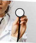 Premium Stethoscope Replacement Diaphragm Assembly Ring With Spot On Acoustic Membrane for Clinic Repairs and Medical Diagnostics, held by a healthcare professional.