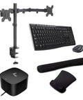 Badass Thunderbolt G4 Dock Packing 280W Speed And Crisp 4K Video Includes A Durable Combo Cable and wireless keyboard with ergonomic wrist rest.