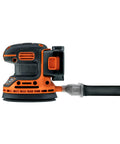 Cordless Orbital Sander with 12,000 OPM for Fast Material Removal, side view, lightweight design with handle and dust collector