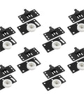 Heavy Duty Sliding Cabinet Door Nylon Pulley Wheel Hardware Set In Matte Black With No Sweat Rollers And Gutsy Metal Tracks, 10 pieces