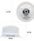 Beefed Up Dryer Timer Knob With Metal Ring Replacement For GE Hotpoint Dryers White With Chrome Trim Black Indicator Replaces WE1M654