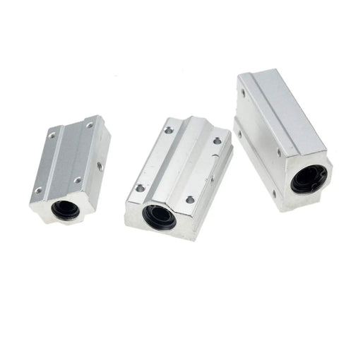 Pro Grade Linear Motion Bearing Slides With Bushings SCS10LUU For CNC Parts, 3D Printer Parts, Precision Tools, Smooth High-Precision Linear Guides For DIY Machining, three aluminum units