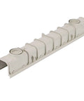 5.5 In Deep Profile Channel Drain Kit With HDPE Grates And End Caps For Driveways, Patios, Pool Decks And Courtyards, Trench And Channel Drainage System, 39.4 In Long, Gray, Includes End Caps, showcasing end caps detail.