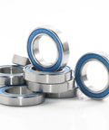 10 Pack Workhorse Chrome Steel 6802RS Ball Bearings 15x24x5mm Double Sealed precision rolling stock on display.