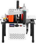 Portable Edge Bander For Woodworking, Easy On The Go Edge Banding Machine, dual handle, desktop friendly design, front view