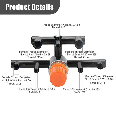 Badass Aluminum Air Compressor Manifold Assembly With Heavy Duty Adjustable Bracket for Pressure Regulator, G1/4 port details.