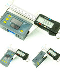 Two Pack Programmable Timer Delay Relay With LED Display On Off Cycle Timer Switch Digital Time Relay Module DC12V 20A Gray Four Terminal Wiring Easy Button Settings Plug And Play Timed Cycle Modes with caliper measurement