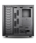 Side view of Thor NAS Full Tower Workstation Server Chassis With Beefy Drive Bays For AI Servers And DIY NAS Supports 11x 3.5 Inch HDD Or 13x 2.5 Inch SSD E-ATX Compatible 140mm PWM Fan USB 3.2 Type-C Front Panel.