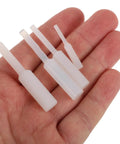 Super Versatile 20 Pack White Silicone Stopper Kit For Powder Coating And Spray Painting With Harden Break Resistant Features Fits Diverse Hole Sizes From 4.3mm To 9mm Diameter End Caps For Serious DIY Jobs, white silicone stoppers in hand