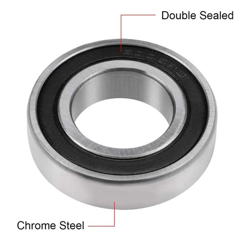 Heavy Duty 6005 2RS Deep Groove Ball Bearing Set 25X47X12mm Chromium Steel with double sealing for durability.