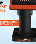 Close-up of Go-To Portable Propane Radiant Space Heater 4,000 BTU with mountable base for stability on indoor or outdoor surfaces.
