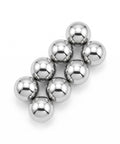 Premium Heavy Duty Carbon Steel Replacement Spheres Half Inch Diameter Rock Solid Build set of eight shiny steel spheres for repairs.