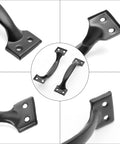 Matte Black 4 Inch Cabinet Handles Set Of 4 Metal Drawer Pulls With Screws For Rustic Dresser And Cupboard Durable Hollow Design