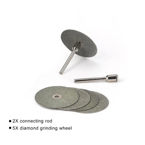 5Pc diamond wheels and 2 CNC mandrels for Beast Mode Tungsten Electrode Sharpener Grinder Head For TIG Welding Aluminum Body Rotary Tool Kit