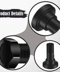 Rotary Cutter Bolt Kit With Washers And Lock Nuts For Mower Replacement, 2 piece close-up details of black metal construction
