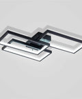 Dope LED Ceiling Light Modern Flush Mount Fixture 42W 2600lm Rectangle Black 6000K Cool White Energy Saving Ceiling Lamp