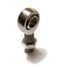 Right Hand 3/4 Bore Chromoly Heim Joint Rod End With Jam Nut, detailed view showing the spherical joint and bolt assembly.