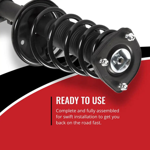 Top Shelf Front Right Strut And Coil Spring Assembly For Toyota Camry 3.0L V6 slick direct fit component ready for installation.