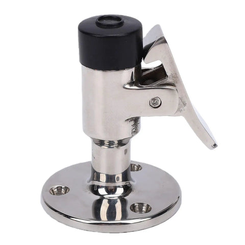 Rock Solid Heavy Duty 316 Marine Door Stopper And Holder Catch Brushed Stainless Steel Build Spring Loaded Latch Wall Mount view