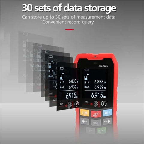 Tough As Nails Multi Function Wall Scanner And Stud Finder With Live Wire Voltage Detection and Metal Wood Sensors showing measurement data and user interface.