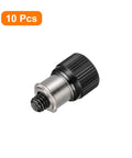M6 Knurled Spring Loaded Thumbscrew Black with aluminum knob, stainless steel, for PC cases, includes 10 pack.
