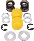 Heavy Duty Front Axle Bushing To Bearing Swap Rebuild Kit For Farm Tractor Rigs And Lawn Mowers, includes bearings, washers, and spacers.
