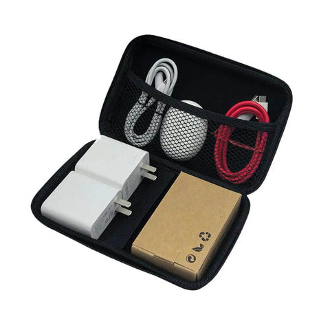 Solid Eva Cable Keeper Case For Your Ride Along Tech Stack Including Wireless Earbuds Fast Chargers Power Banks And Daily Tech Clutter Neat Travel Kit with chargers and cables inside