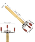 Dead Nuts Smoke Transducer Removal Tool For Ladder Free Sensor Disassembly And Ceiling Height Fire Alarm Building Maintenance With Heavy Duty Aluminum Claw Head showing measurements and aluminum grip.