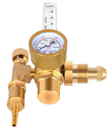 Pro Grade Argon CO2 Gas Regulator Flow Meter with CGA 580 inlet for TIG MIG welding, includes 0-60 CFH flow gauge and precision control.