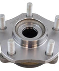 Heavy Duty Four Piece Wheel Hub And Bearing Assembly Kit Front And Rear Seamless Swap For Nissan Rogue 2.5L And 2.0L Years 2014 To 2019 Includes BHA58440 close-up view of wheel hub