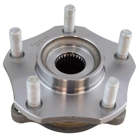 Heavy Duty Four Piece Wheel Hub And Bearing Assembly Kit Front And Rear Seamless Swap For Nissan Rogue 2.5L And 2.0L Years 2014 To 2019 Includes BHA58440 close-up view of wheel hub