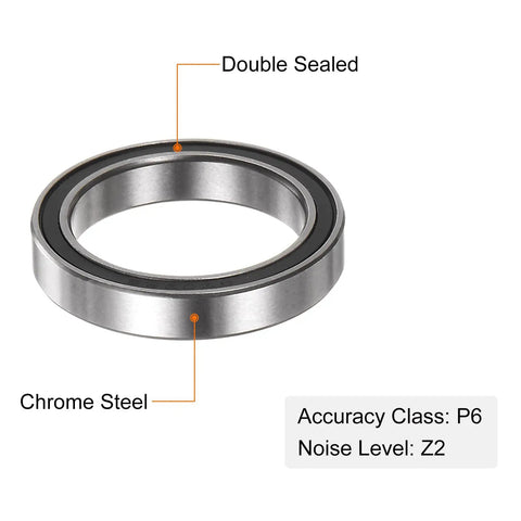 Rock Solid 6703-2RS Deep Groove Ball Bearing 10 Pack 17x23x4mm Chrome Steel Build double sealed design for precision hardware.