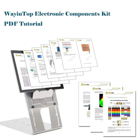 Electronic Component Fun Kit With Ebook Upgrade Starter Kit Includes Breadboard Jumpers PCB Soldering Kit LEDs And Resistors for Arduino Raspberry Pi ESP32 And ESP8266 Projects And Hands On Learning, PDF tutorial display