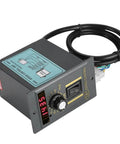 Front view of AC Motor Speed Controller Adjustable Stepless Regulator Switch With LED Display Knob 220V 15W To 400W Black
