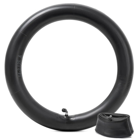 14x2.125 Butyl Bike Inner Tube With CR202 Bent Valve Stem, shown with additional rolled tube, suitable for electric scooters and e-bikes