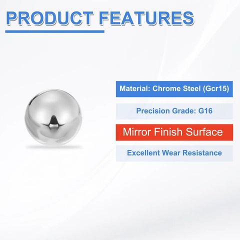 Twenty Five Piece Set Of Dead Nuts G16 Grade Chrome Steel Bearing Balls Three Eighth Inch Diameter With Slick Mirror Polish Finish Ready To Roll In Any Auto Or Heavy Machinery Diy Build, showcasing chrome steel ball with mirror finish.