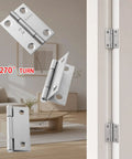 2 Inch Stainless Steel Butt Hinges Six Pack With 36 Screws 270 Degree Opening 304 Stainless Small Cabinet Hinges shown in use