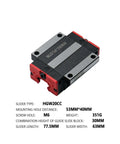 Top Notch High Precision Linear Guide Rail Kit With HGH20CA Rails And HGW20CC Slide Blocks For Smooth Low Friction Motion Super Easy Install No Maintenance Needed For Serious DIY Projects HGW20CC block 63mm wide, 77.5mm long