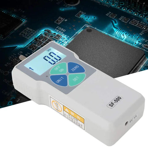 No Fuss Digital Force Gauge And Portable Push Pull Tester Workhorse Featuring 500 Newton Capacity With Slick Multi Unit Display