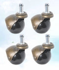 Top Shelf 4 Pack 2 Inch Antique Bronze Swivel Caster Wheels for easy movement on furniture and rolling carts.