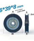 Heavy Duty Nylon Pom U Groove Pulley Wheels With Embedded Bearings For Hella Smooth Sliding Door Track Systems No Sweat Install Drawer Glides And Furniture Hardware Replacement 20 Piece Pack, shown in size 39 mm.
