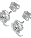 Heavy Duty Sliding Gate Rollers Two Pack With Five Inch Wheels And Two Inch U Brackets Fits One Five Eighth Inch Frame Hot Dipped Galvanized Steel components showing rollers and brackets