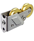Heavy Duty Stainless Steel Sliding Door Track Roller with twin wheel pulleys for smooth operation in windows and pantry doors.