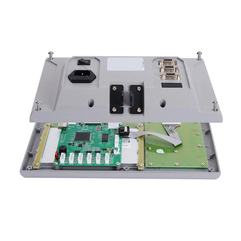 Heavy Duty Digital Caliper Set With Oversized LCD Screen And Precision Optical Encoder Linear Scale For Lathe Work Built Like A Boss With Die Cast Housing showing internal circuit board and components.