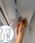 Real Deal Dual Wheel Ceiling Curtain Track Rollers And Hooks Kit With Smooth Ride Carriers Stainless Steel Hardware for easy curtain hanging.