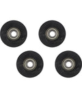 Tough As Nails Nylon Pulley Wheels For Door And Window Track 4 Pack Silky Smooth Replacement Rollers, black rollers with bearings