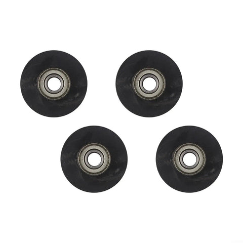 Tough As Nails Nylon Pulley Wheels For Door And Window Track 4 Pack Silky Smooth Replacement Rollers, black rollers with bearings