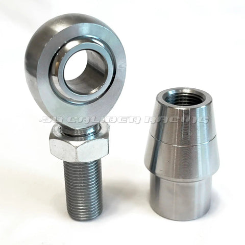 Badass Trail Ready 7 8 Inch Left Thread Heim Joint Kit With Chromoly Weld Bung Tube Adapter And Jam Nut For UTV Rock Crawler Four Link Steering Suspension Gear, showing left thread bearing and tube adapter.