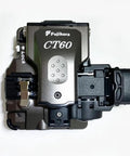Pro Grade Optical Fiber Cleaver Featuring Motorized Blade And Automatic Rotation Bluetooth Sync For Seamless Splicing, top view of CT60.